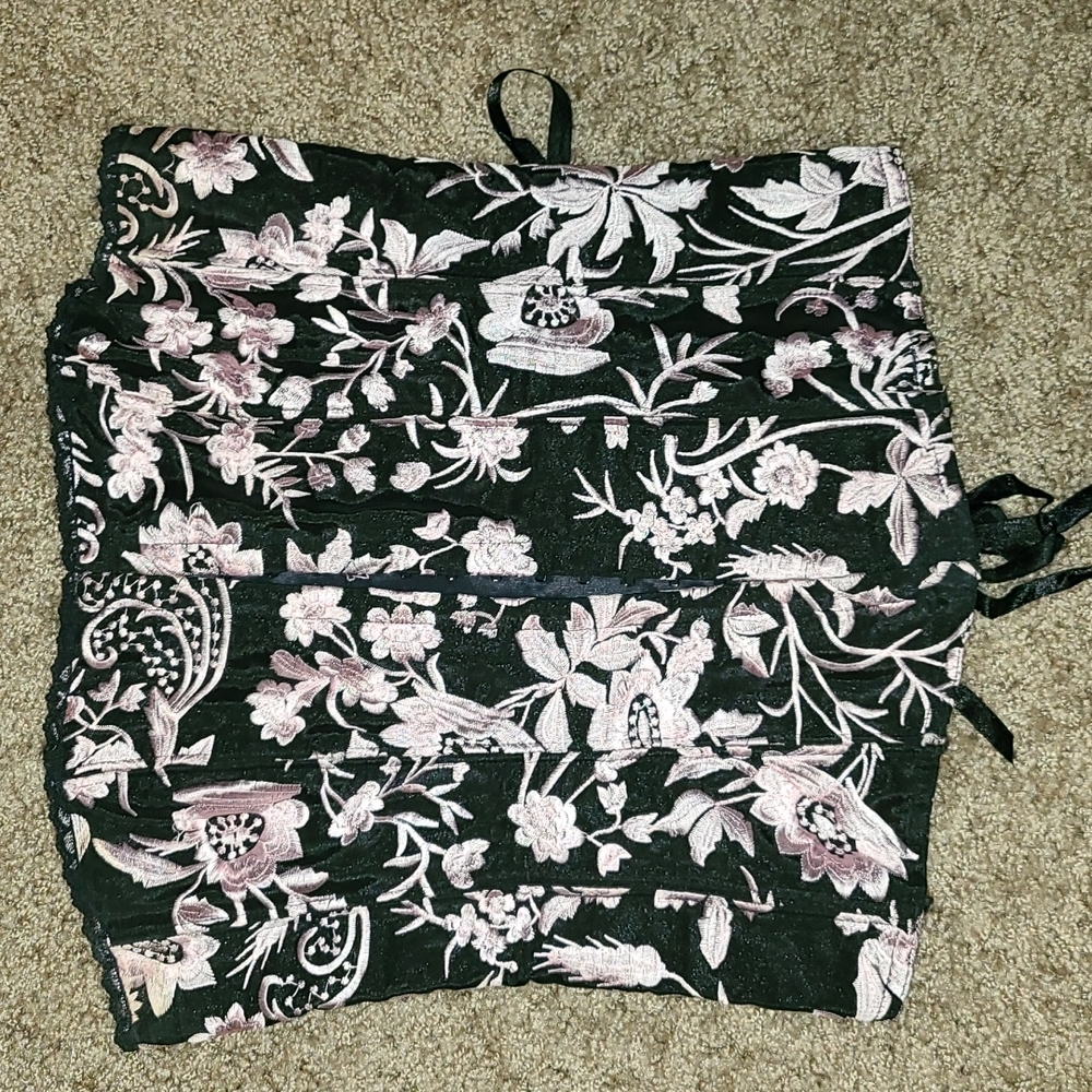 Fredericks of Hollywood Floral Embroidered Corset